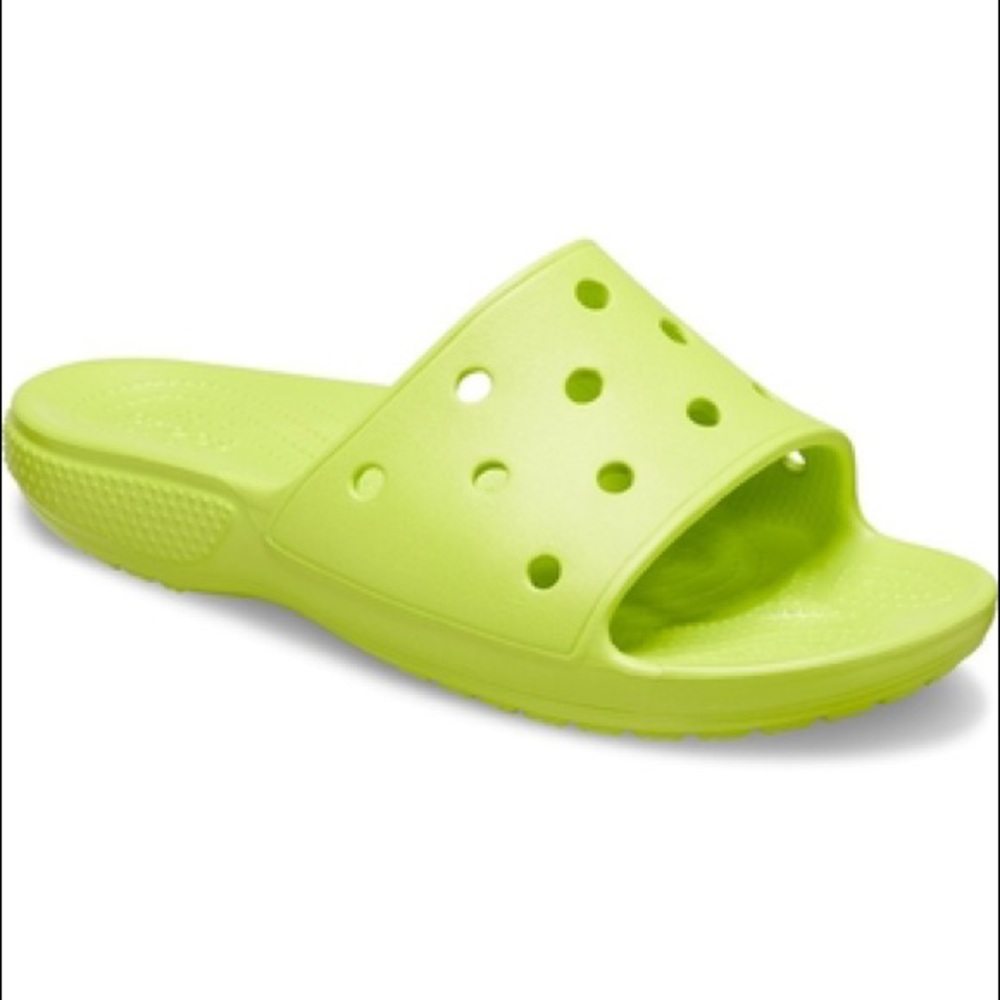 Crocs classic slide lime green sz 8